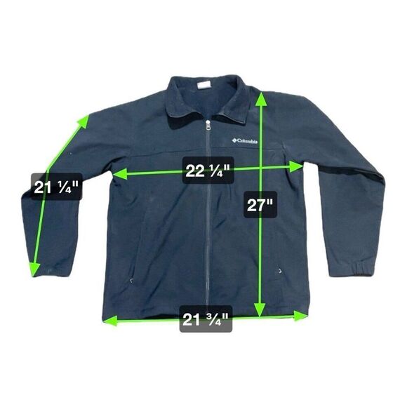 Columbia Men's Size L Fleece Lined Jacket Black Polyester Zip Pockets Outdoors - Picture 4 of 6